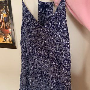 Gap Patterned Blue Tank Top